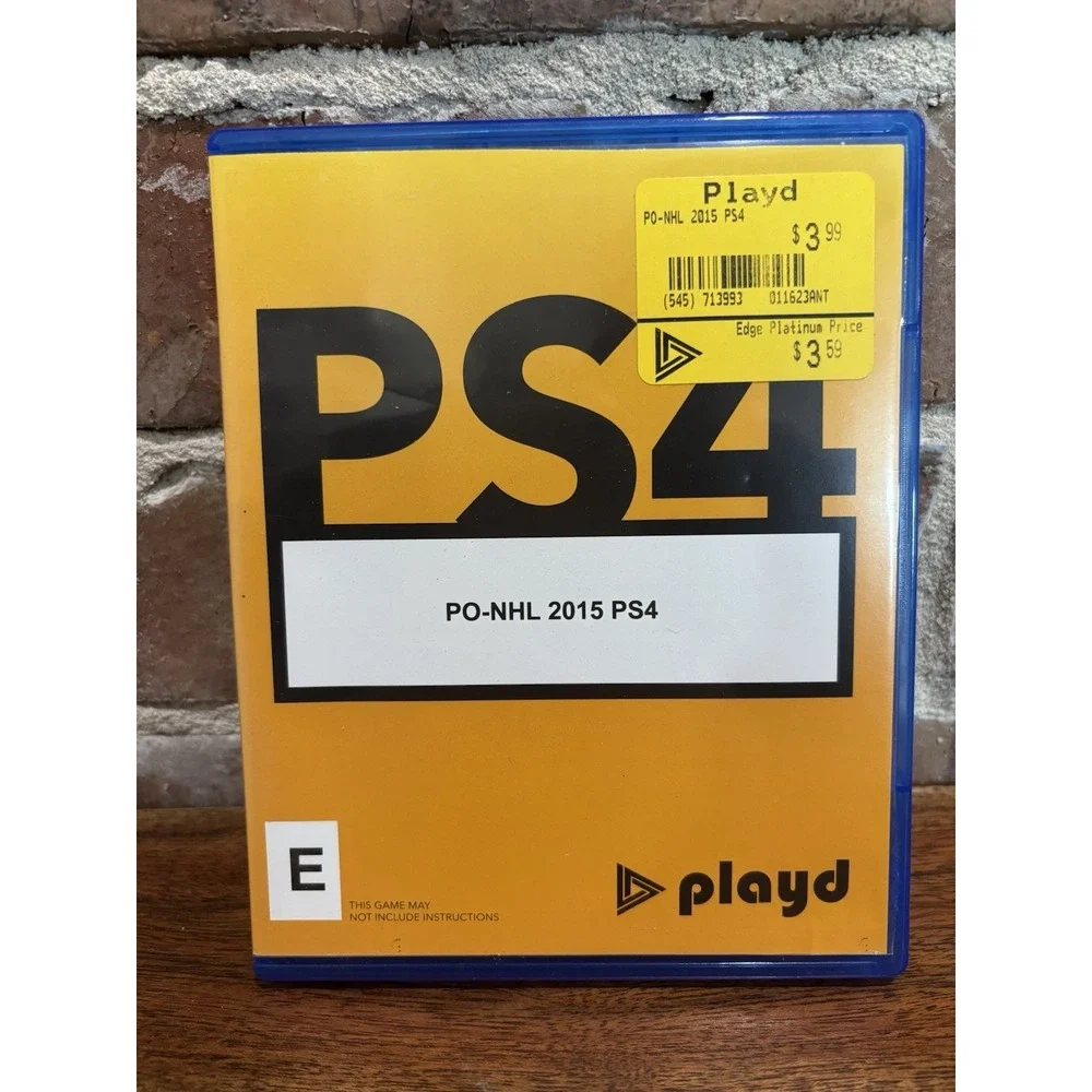 NHL 15 PS4 Sony PlayStation 4 - Disc + Generic Case - Tested, Next Day‎ Ship!